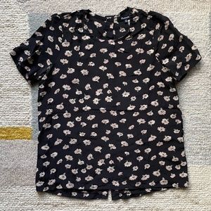 UNTIL 6/20! Madewell Silk Button-Back Tee Floral